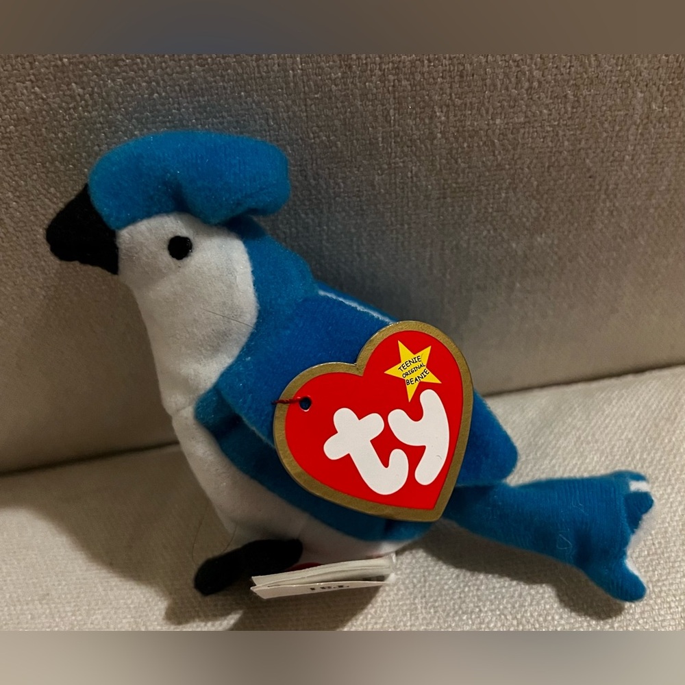 TY McDonald's Teenie Beanie Babies 1999 Collection Rocket the Blue Jay #5
